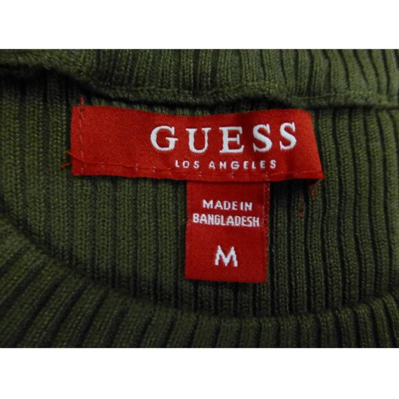 NWOT Guess Logo Rhinestone Ribbed Sweater Dress (Size M) - Picture 5 of 13